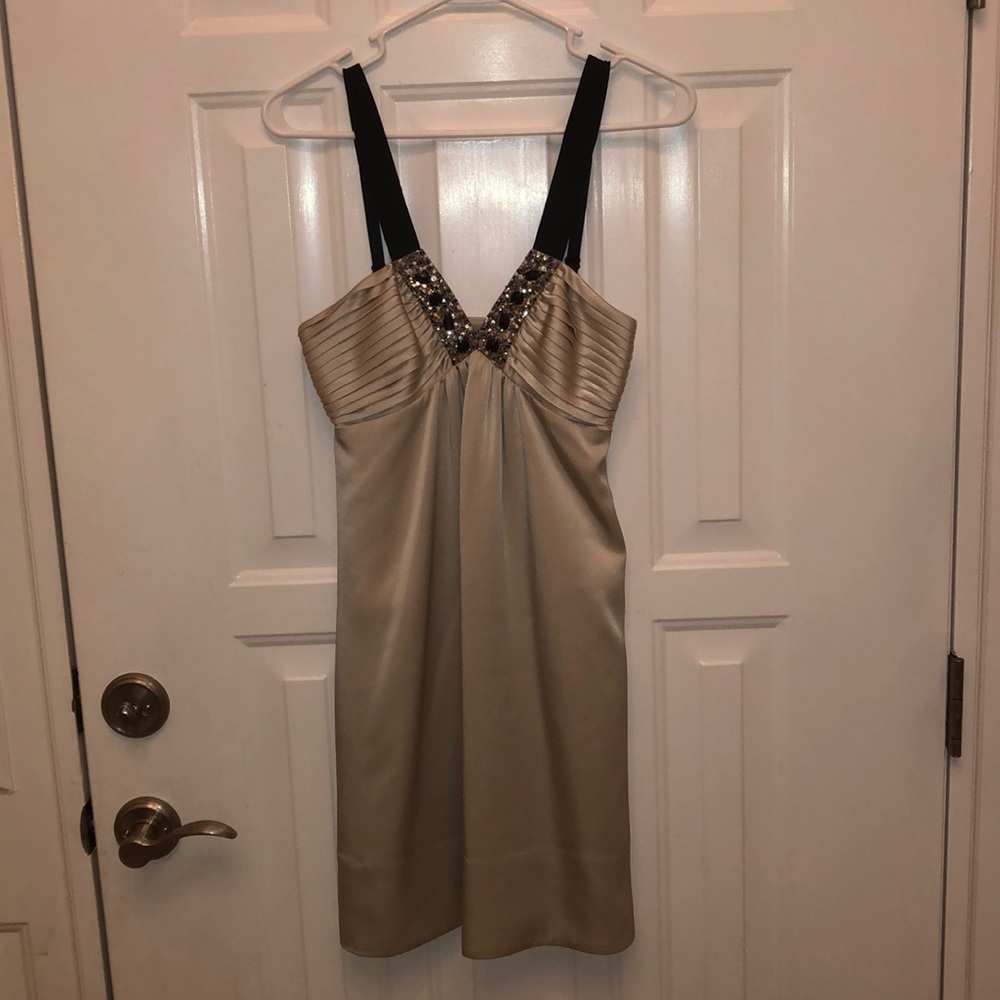 Silver BCBG cocktail dress size 2p